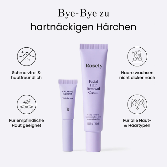 Rosely Sanft & Glatt Duo (Gesichtshaarcreme + GRATIS Serum)